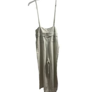Olivaceous NWT Cream /Black Striped Cropped wide leg Jumpsuit‎ Size Small